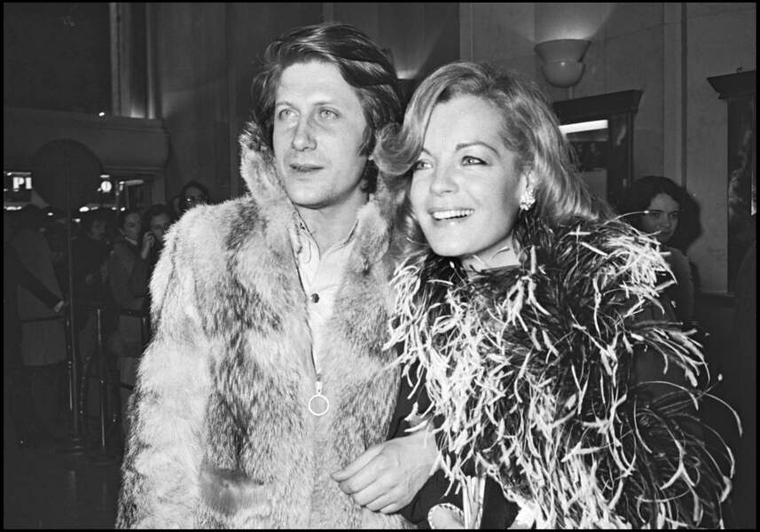 Jacques Dutronc et Romy Schneider à la première de "L'important c'est d'aimer" à Paris en 1977
