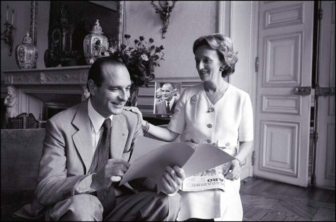 1979. Jacques and Bernadette Chirac dans leur appartement parisien