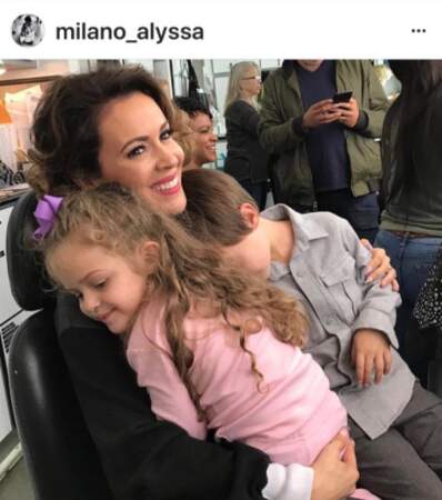 Alyssa Milano et ses enfants : Milo et Elizabella
