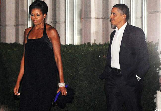 Barack et Michelle fêtent leurs 17 ans de mariage, Washington, le 3 octobre 2009