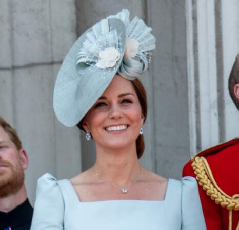 Kate Middleton rayonnante sur le balcon de Buckingham Palace, le 9 juin 2018