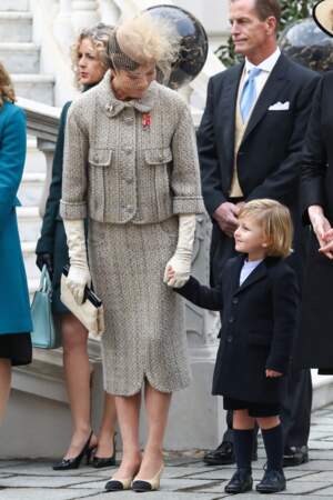 La princesse Caroline de Hanovre et son petit-fils Sacha Casiraghi en novembre 2016