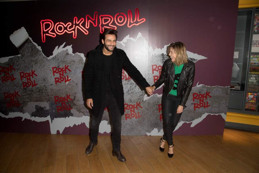 Maxim et Isabelle, un couple qui affiche son bonheur à l'avant-première du film "Rock'n Roll" en février 2017