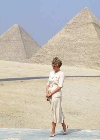 Lady Diana, à Gizeh, en 1992