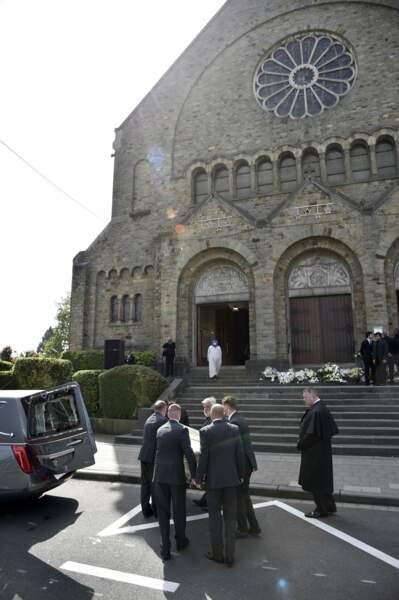  Obsèques de Maurane en l'église Notre-Dame des Grâces à Woluwe-Saint-Pierre en Belgique le 17 mai 2018. 