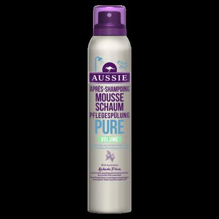 Mousse Pure Miracle après-shampooing volume, Aussie, 9€.