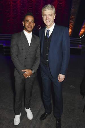 Lewis Hamilton et Arsène Wenger au dîner "Come Fly With Us" Gala Dinner
