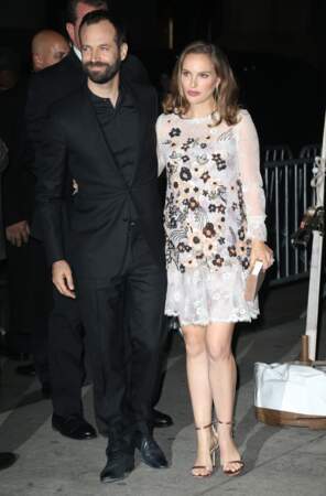 Natalie Portman enceinte et son mari Benjamin Millepied, à New York