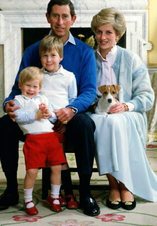 Le Prince Charles, Diana, William et Harry en 1986