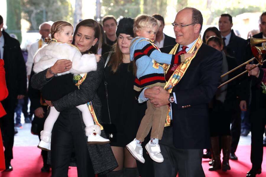 La princesse Gabriella de Monaco, la princesse Stéphanie de Monaco, Camille Gottlieb, le prince Jacques et le princ