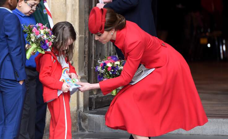 Kate Middleton à l'Abbaye de Westminster, à Londres, le 11 mars 2019.