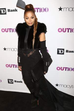 Janet Jackson, très glamour, à la soirée OUT100 à New York, le 9 novembre 2017