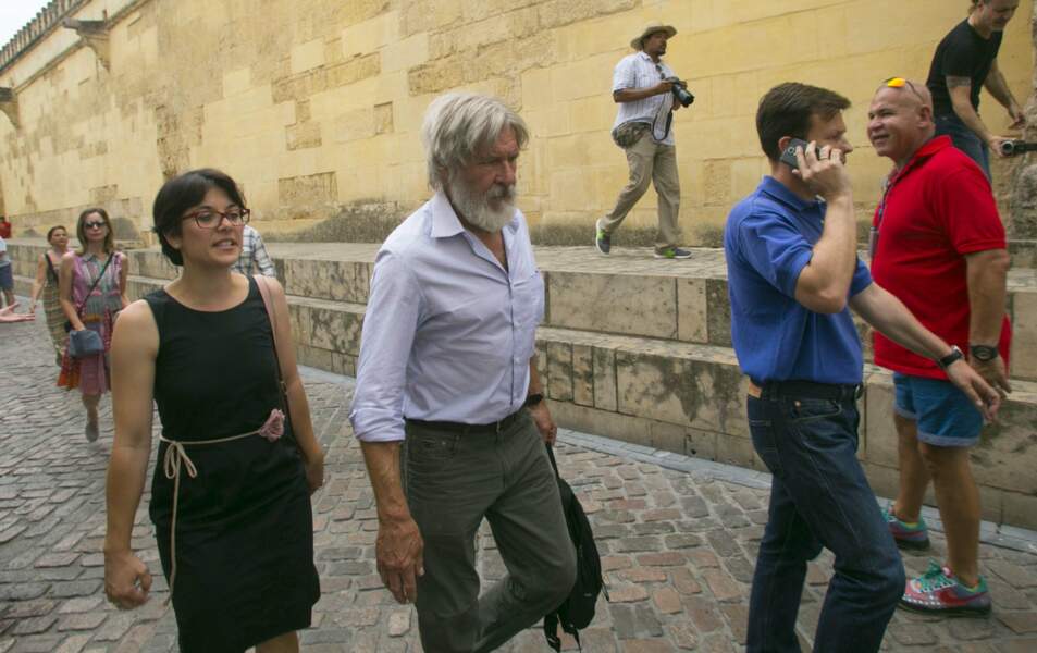 Harrison Ford et Calista Flockhart dans les rues de Cordoue en Espagne