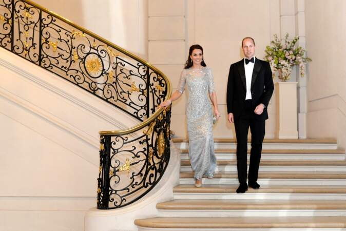 Kate et William, sublimes à l'ambassade de Grande-Bretagne à Paris
