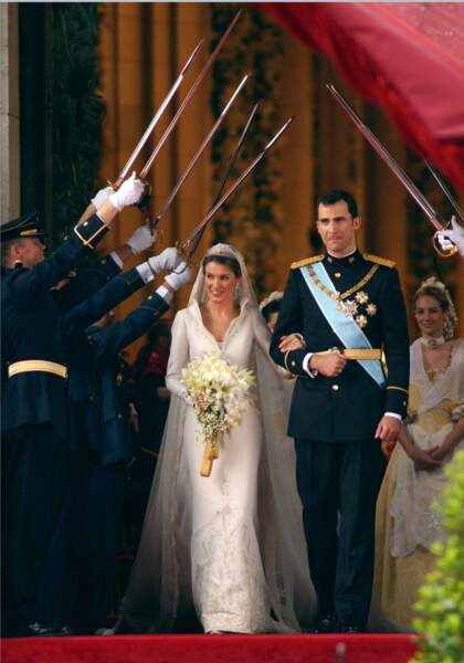 Mariage de Letizia Ortiz et du Prince Felipe d'Espagne en 2004