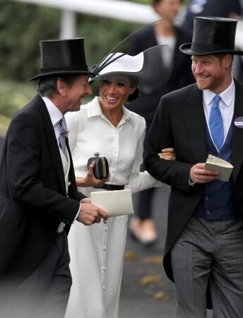 Meghan Markle sublime en robe Givenchy Couture et chapeau Philip Tracy lors du Royal Ascot
