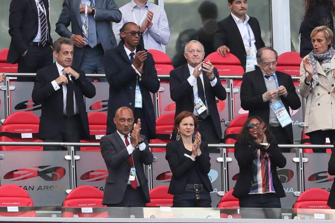 Nicolas Sarkozy est également présent pour ce premier match de la France