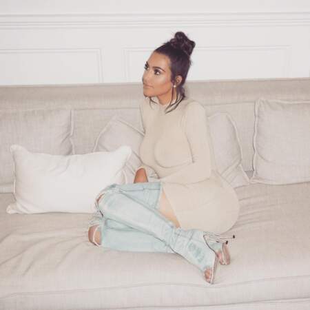 Kim Kardashian, addict au beige