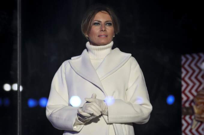 Melania Trump d'une élégance folle avec son manteau blanc impeccable signé Max Mara