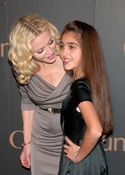Lourdes et Madonna, lors d'un gala aux Nations Unies en février 2008