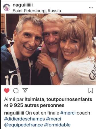Nagui et sa femme entourent Didier Deschamps
