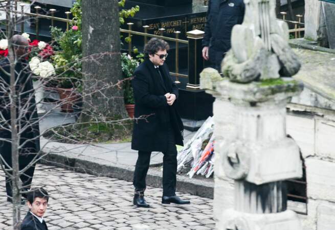 Raphael Hamburger aux obsèques de France Gall au cimetière de Montmartre à Paris le 12 janvier 2018
