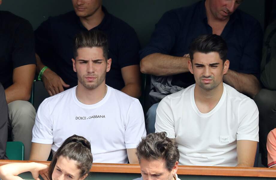 Luca et Enzo Zidane à Roland Garros le 10 juin 2018