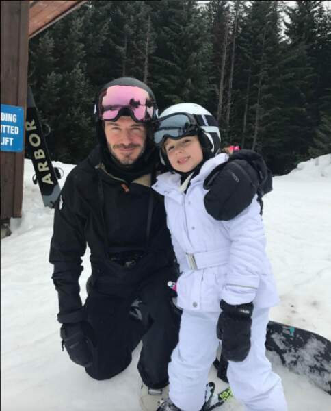 La famille Beckham au ski