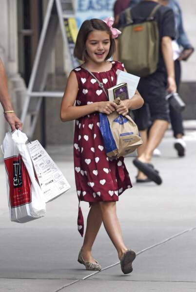 Suri Cruise (la fille de Tom Cruise et Katie Holmes) à New York le 18 août 2016.