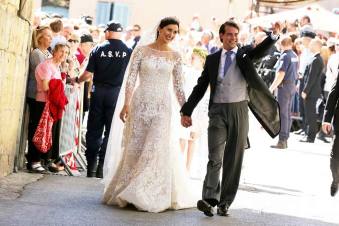 Felix de Luxembourg et Claire Lademacher (en robe Elie Saab) s'unissent dans le Var en 2013