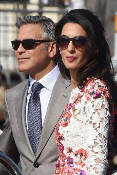 George Clooney très élégant aussi pour son mariage civil avec Amal Alamuddin le 27 septembre 2014.