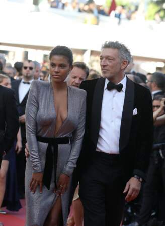 La très séduisante Tina Kunakey et Vincent Cassel lors du festival de Cannes 2018.
