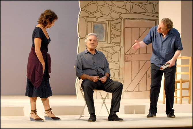 Josiane Stoléru en 2006 aux côtés de Pierre Arditi et Jean-Michel Dupuis dans la pièce "La danse de l'albatros"
