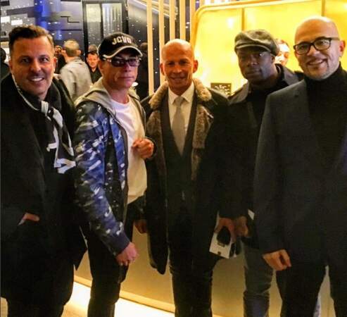 Jean-Roch, Jean-Claude Van Damme, Dida, Sylvain Wiltord et Pascal Obispo (Instagram @jeanroch)