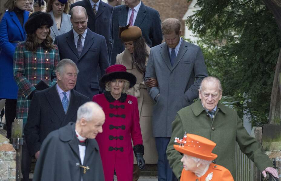 Elisabeth II et le prince Charles. 
