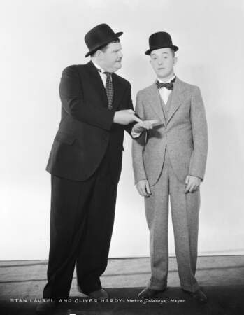 Les comédiens Stan Laurel et Oliver Hardy, dans les années 30