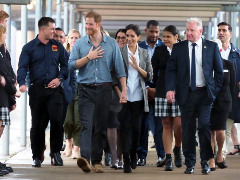 Le prince Harry et Meghan Markle à Dubbo en Australie le 17 octobre 2018