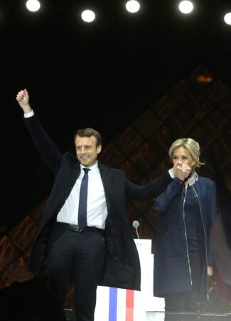 Après la victoire d'Emmanuel Macron, à Paris, lors du deuxième tour de l'élection présidentielle, le 7 mai 2017. 