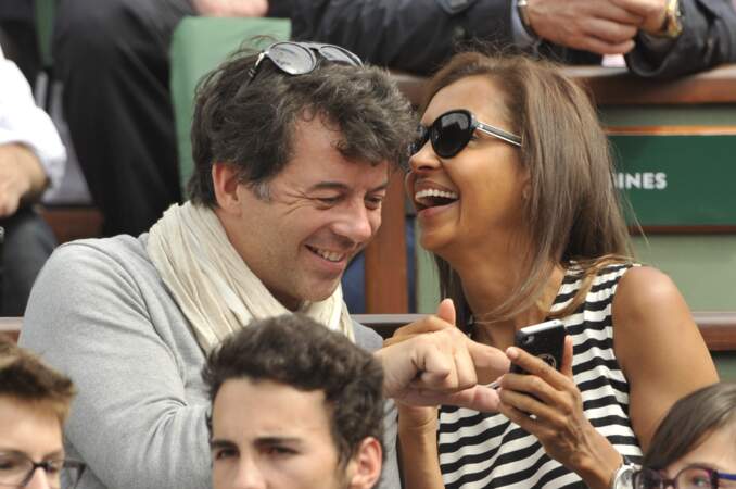 Karine Le Marchand et Stéphane Plaza à Roland Garros à Paris, le 29 mai 2014