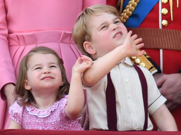 Princesse Charlotte et Prince George, à Buckingham Palace