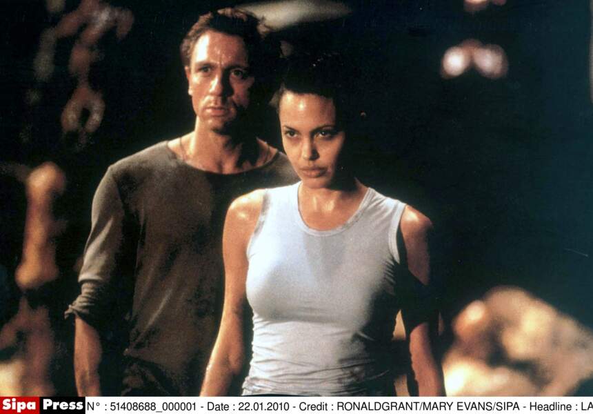 Daniel Craig avec Angelina Jolie en 2001 dans "Tomb Raider"