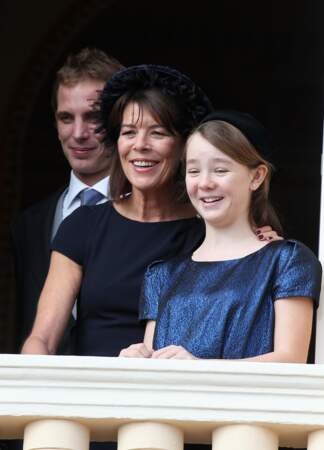 La princesse Alexandra de Hanovre et sa mère Caroline lors de la fête nationale monégasque le 19 novembre 2011