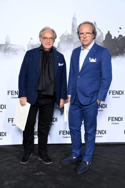 Diego Della Valle et Andrea Della Valle de la maison Tod's ont aussi rendu hommage à Karl Lagerfeld chez Fendi.