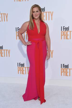 La comédienne Amy Schumer, à la première du film "I Feel Pretty" à Los Angeles, le 17 avril 2018