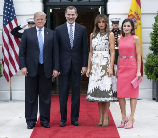 Le 19 juin, le roi Felipe VI et Letizia d'Espagne étaient à la Maison-Blanche