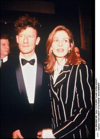 Avec son mari le chanteur country Lyle Lovett, au New York Film Festival en 1993. Le couple divorcera en 1995