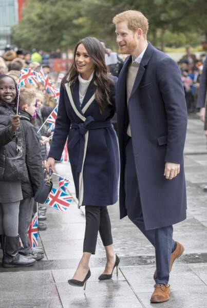 Le prince Harry et sa fiancée Meghan Markle, lors d'une visite à Birmingham le 8 mars 2018