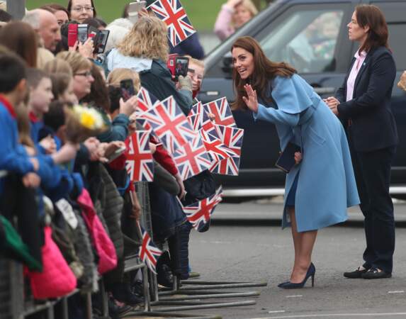 La duchesse de Cambridge lors de sa visite en Irlande du Nord, le 28 février 2019.