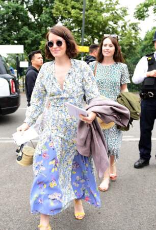 l'actrice Claire Foyle 14 juillet 2019 adopte elle aussi la tendance robe fleurie