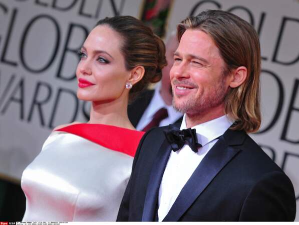 Angelina Jolie et Brad Pitt, Golden Globes 2012